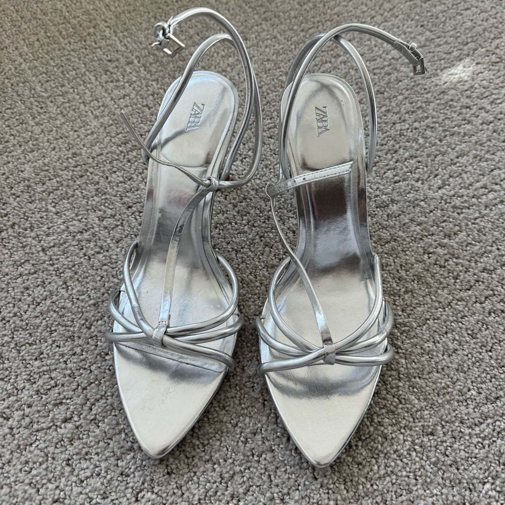 Zara Silver Heels